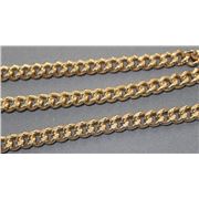 Chain Gold Metallic FC376 Flat Curb 7x6mm per metre