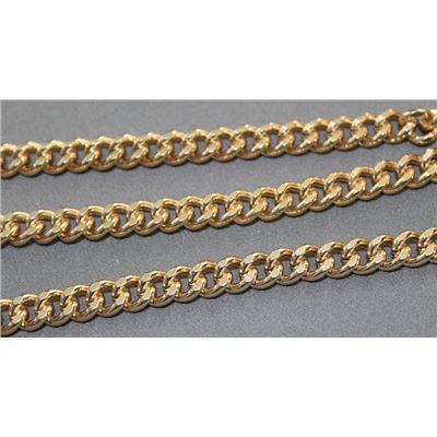 Chain Gold Metallic FC376 Flat Curb 7x6mm per metre