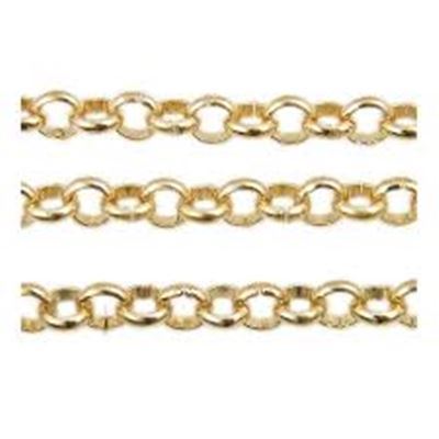 Chain Gold Metallic F377 Belcher 3x3mm per metre