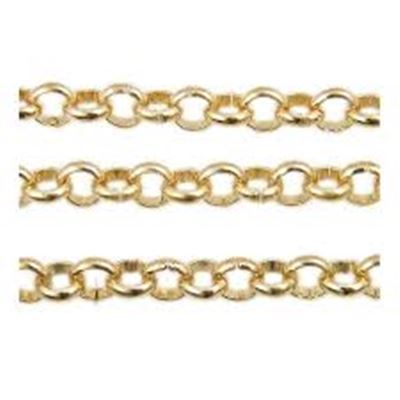 Chain Gold Metallic F377 Belcher 3x3mm per metre