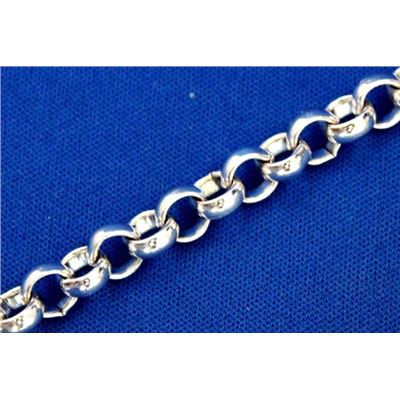 Chain Silver Metallic F429S Belcher 6.5mm per metre