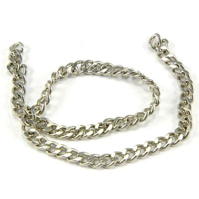 Chain Nickel Metallic F395N Flat Curb 3x4mm per metre