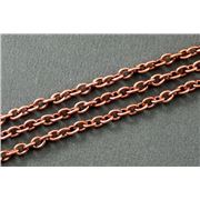Chain Antique Copper Metallic F241AC Cable 5x3mm per metre