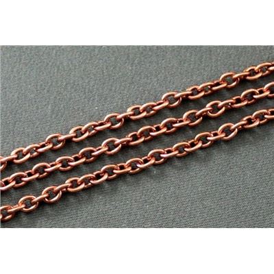 Chain Antique Copper Metallic F241AC Cable 5x3mm per metre