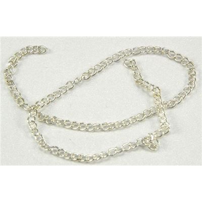 Chain Silver Metallic F426S Curb 3x2mm per metre