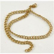 Chain Gold Metallic-F479G Flat Curb 4x3mm  per metre