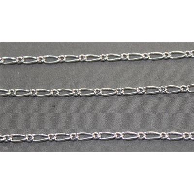 Chain Silver Metallic FC491S Figaro 6x2.5;2x2mm per metre