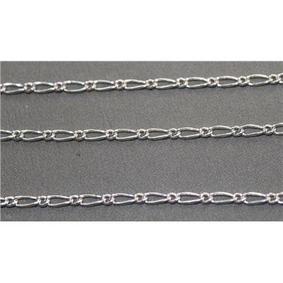 Chain Silver Metallic FC491S Figaro 6x2.5;2x2mm per metre