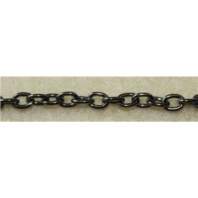 Chain Black Nickel Metallic FC493BN Cable 7x6mm  per metre