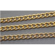 Chain - Aluminium Gold Metallic FC422 Curb 6x5mm per metre