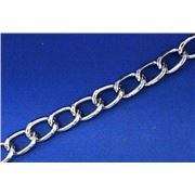 Chain Nickel Metallic FC426N Curb 13x12mm per metre