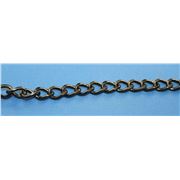 Chain Black Nickel Metallic-FC427BN Flat Curb 14x10mm per metre
