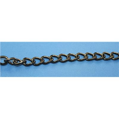 Chain Black Nickel Metallic-FC427BN Flat Curb 14x10mm per metre