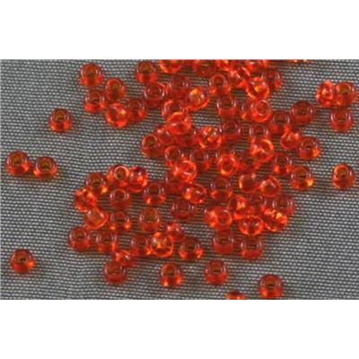 Czech Seed Bead Dark Orange Transparent 11/0 - Minimum 8g