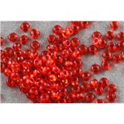 Czech Seed Bead Red Transparent 11/0 - Minimum 8g