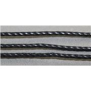 Leather Look Cord Twist 2mm Black  1m per metre