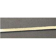 Leather - Flat - 3mm Gold  3mm per metre