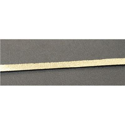 Leather - Flat - 3mm Gold  3mm per metre