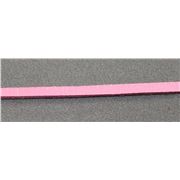 Leather - Flat - 3mm Pink per metre