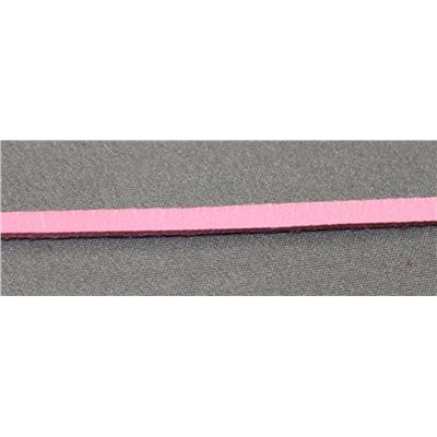 Leather - Flat - 3mm Pink per metre