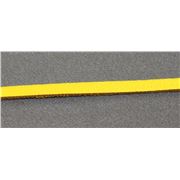 Leather- Flat - 3mm Yellow per metre