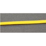 Leather- Flat - 3mm Yellow per metre