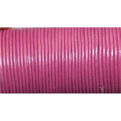 Leather - Round - 0.5mm Fuchsia  1m per metre