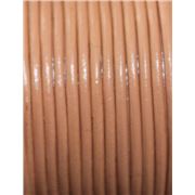 Leather - Round - 0.5mm Tan  1m per metre