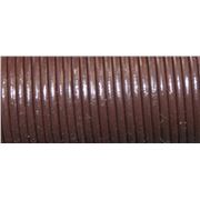 Leather - Round - 0.5mm Brown  1m per metre