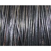 Leather - Round - 0.5mm Black  1m per metre