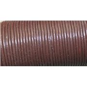Leather - Round - 1.0mm Brown  1m per metre