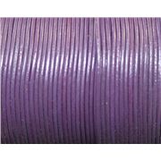 Leather - Round - 1.0mm Purple  1m per metre