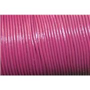 Leather - Round - 1.0mm Fuchsia  1m per metre