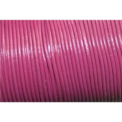 Leather - Round - 1.0mm Fuchsia  1m per metre
