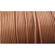 Leather - Round - 1.0mm Tan  1m per metre