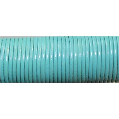 Leather - Round - 1.5mm Teal  1m per metre