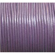 Leather - Round - 1.5mm Purple  1m per metre