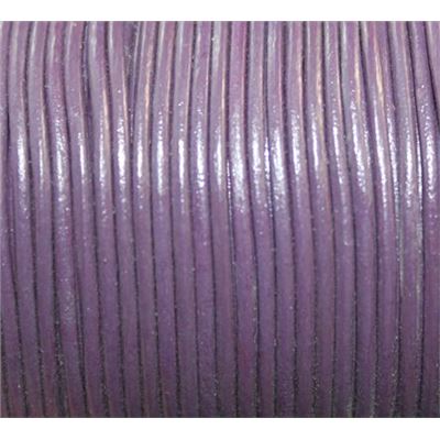 Leather - Round - 1.5mm Purple  1m per metre
