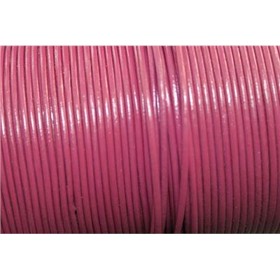 Leather - Round - 1.5mm Fuchsia  1m per metre