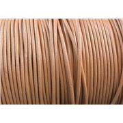 Leather - Round - 1.5mm Tan  1m per metre