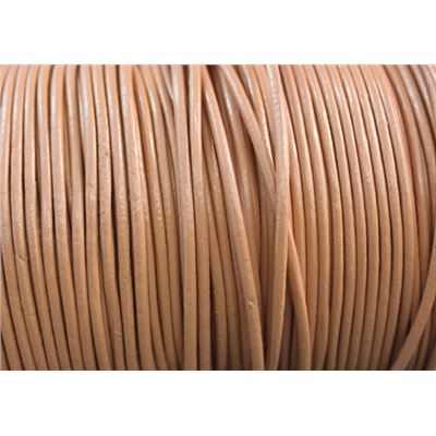 Leather - Round - 1.5mm Tan  1m per metre