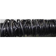 Leather - Round - 2.0mm Black  1m per metre