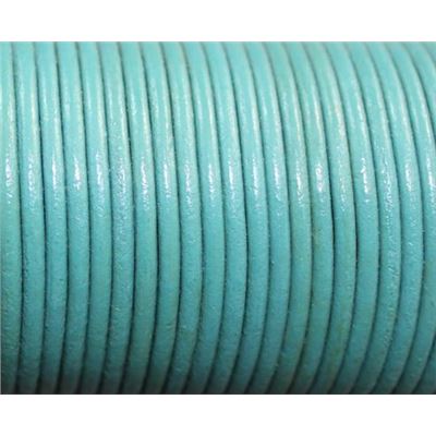 Leather - Round - 2.0mm Teal  1m per metre