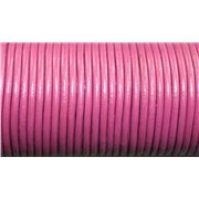 Leather - Round - 2.0mm Fuchsia  1m per metre