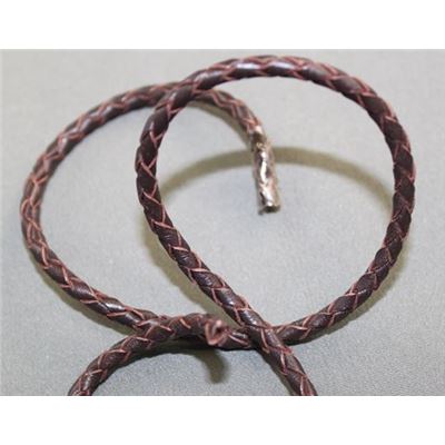 Bolo Cord Leather Brown  3mm per metre