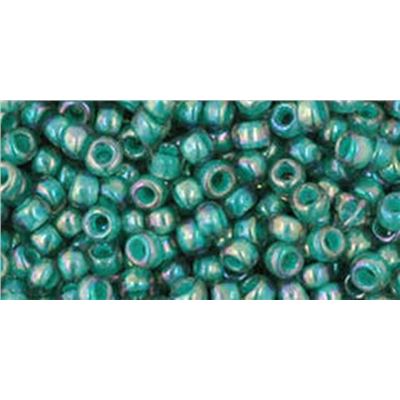 Toho Seed Bead Rainbow Lt Sapphire/OpaqueTeal Transparent 11/0 - Minimum 8g