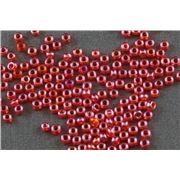 Czech Seed Bead Red Orange Luster 11/0 - Minimum 8g