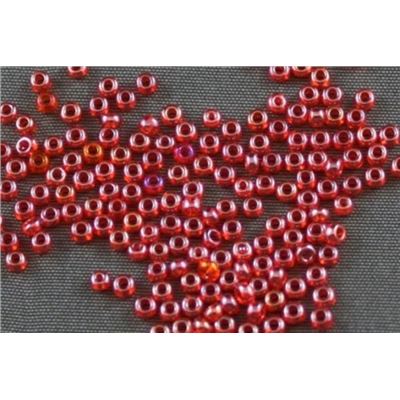 Czech Seed Bead Red Orange Luster 11/0 - Minimum 8g