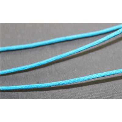 Polished Cotton Cord Aqua  1.5mm per metre