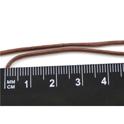 Polished Cotton Cord Brown  1.5mm per metre